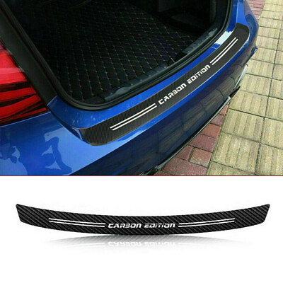 #ad 1Pc Carbon Fiber Car Rear Bumper Protector Corner Trim Sticker Guard Accessories $10.80