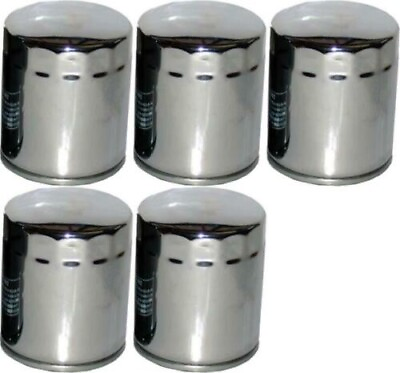 #ad #ad Set of 5 HiFlo Oil Filters Hf171C Chrome For Harley Davidson Twin Cam 1999 2017 $45.99