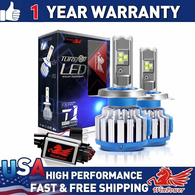 #ad 2x H11 H4 H8 LED Headlight Bulbs Kit Low Beam Fog Light Canbus Turbo 70W 6000K $23.74