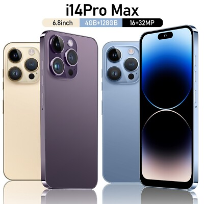 #ad Android i14 Pro Max 4GB128GB 6.8quot; Fully Unlocked 4G Smartphone Budge Cell Phone $89.99