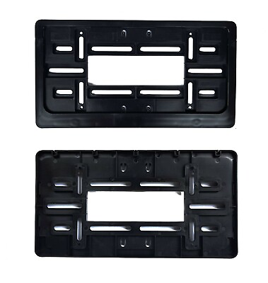 #ad 2x License Number Plate Frame Holder For ANY CAR UNIVERSAL ALL BLACK $16.24