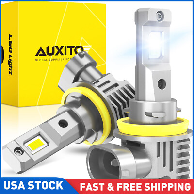 #ad AUXITO 2PCS H11 LED Headlight Kit Low Beam Bulb Super Bright 6500K White 24000LM $25.99