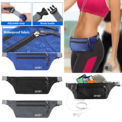 #ad Men Women Fanny Pack Belt waist Bag body Sling Shoulder Travel running Pouch NEW $7.71