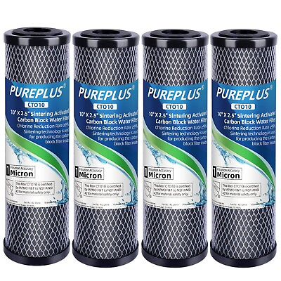 #ad #ad Whole House CTO Carbon Water Filter Cartridge 1 Micron 2.5quot; x 10quot; 4PACK $28.49