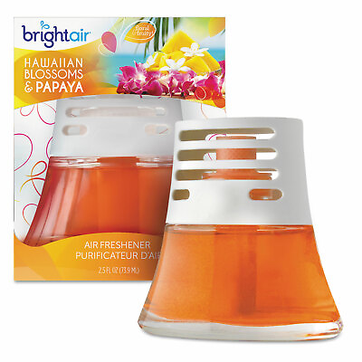 #ad Bright Air Scented Oil Air Freshener Hawaiian Blossoms and Papaya Orange 2.5oz $11.09