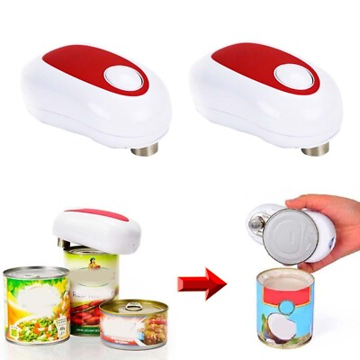#ad 2x 1x One Touch Electric Handy Can Opener Automatic One Touch Hands Free Kitchen $35.98