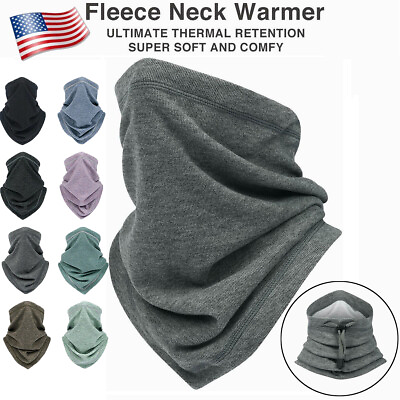 #ad Winter Adjustable Neck Warmer Gaiter Cold Weather Polar Fleece Ski Mask Scarf US $4.99