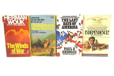 #ad Lot Of 4 Fiction Paperback Novels Independence The Last Days Cashelmara The Wind $10.50