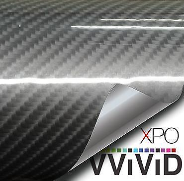 #ad VVivid Xpo Gloss Gray Tech Art Carbon Vinyl Wrap Film V243 $316.31