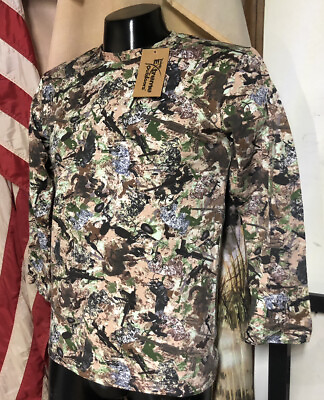 #ad new Camo 3 4 Slv T SHIRT Adult S Army Hunting Paintball Airsoft Rifle Tactical $4.48