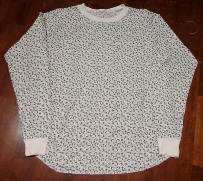 #ad Carol#x27;s Cozy Thermal Women#x27;s XL White Undershirt with Floral Vine Design $16.99