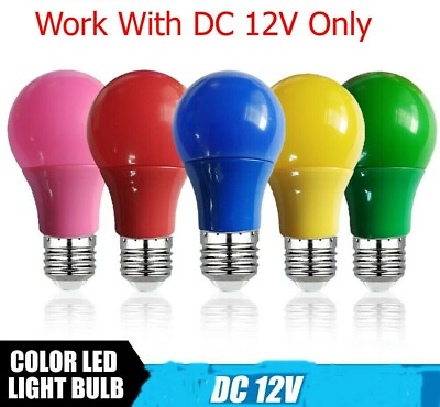 #ad DC12V Led Light Lamp Colorful E27 LED Bulb 5W 7W 9W Lampada Red Blue Green Yello $2.80