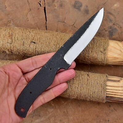 Custom Hammered 1095 Carbon Steel Blank Blade Hunting Knife $31.99