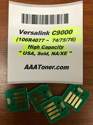 #ad 4 x High Capacity Toner Chip 4077 74 75 76 for Xerox VersaLink C9000 Refill $28.00
