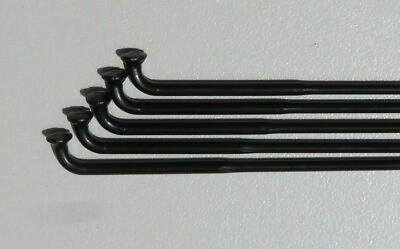 #ad Custom length 14g 2.0 1.8mm DOUBLE BUTTED BLACK Stainless J bend bicycle spokes $17.50