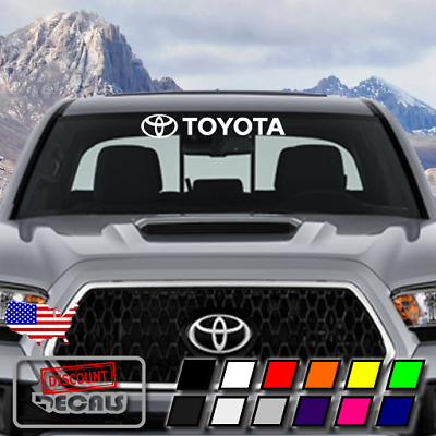 #ad White Windshield Banner Vinyl Decal Sticker for Toyota Tacoma Camry Corolla $19.95