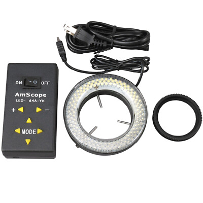 #ad AmScope 64 LED Lighting Direction Adjustable Microscope Ring Light Adapter $129.99