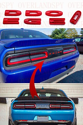 #ad #ad Red Emblem Overlay Plastic Emblem Fit For 2015 2020 Dodge Challenger $40.89