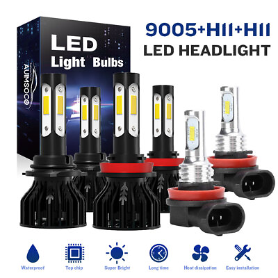 #ad 6x Car LED Lights LED Headlight Fog Light Bulbs For Toyota Camry 2007 2014 $53.99