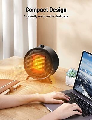 #ad 1500W Ceramic Heater Portable Electric Space Heater Adjustable Thermostat Home $18.99