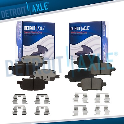 #ad Front amp; Rear Ceramic Brake Pads w Hardware for 2016 2017 2018 2020 Chevy Malibu $41.11