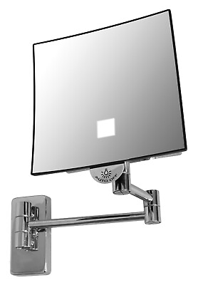 #ad ECLIPS Square Mirror with light Tubular arm Wall Mounted $49.00