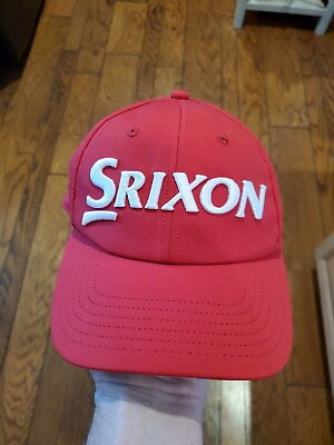 #ad Srixon Golf Embroidered Hat Red with white lettering SIZE: Adjustable Perfect $17.99