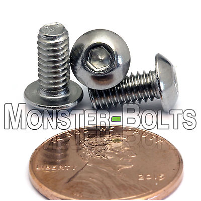 #ad 10 #8 32 x 3 8quot; Stainless Steel Button Head Socket Cap Screws Coarse Thread $4.85