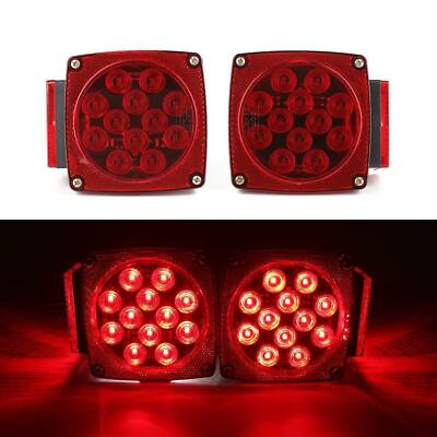 #ad #ad 1 Pair Rear LED Submersible Trailer Tail Lights Kit Boat Truck Waterproof US $14.88