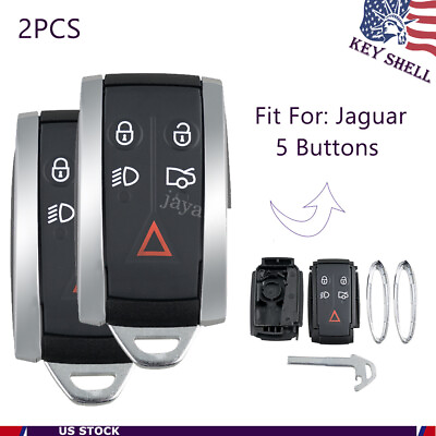 #ad 2 For Jaguar XK XKR XK8 5B Remote Car Key Fob Case 2006 2007 2008 2009 2010 2011 $15.65