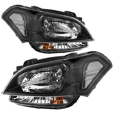 #ad For 2010 2011 Kia Soul Black Headlights Headlamps Halogen Set LeftRight Side $150.99