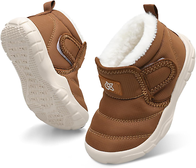 #ad Baby Boys Girls Winter Warm Shoes Cozy Fleece Snow Boots Toddler Non Slip Walkin $36.88