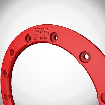 #ad Hiper Wheels CF1 Tech 3 Wheel Rim Replacement Beadlock Ring 10 Inch 10quot; Red $47.95