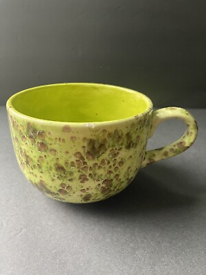 #ad Handcrafted Pottery Green Cup Coffee Tea Soup Everything Artisan Bowl $11.00