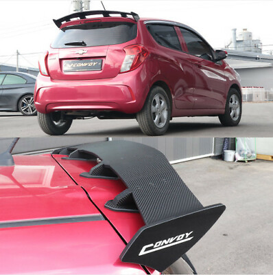 #ad Carbon Wrap Rear Trunk Wing GT Lip Spoiler Fits: 2016 2023 Chevy Holden Spark $455.99