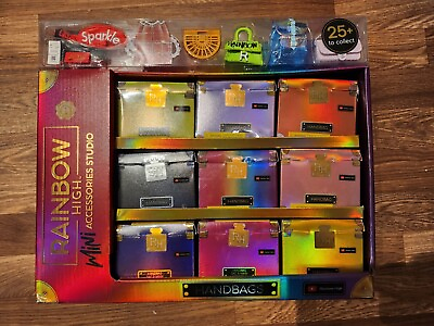#ad Rainbow High Mini Accessories Studio Handbags Case 27 Total Boxes Plus Display $124.95