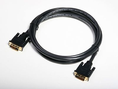 #ad 6FT DVI DVI D Dual Link 241 Male to Male Cable in Black Plenum Rated $39.99