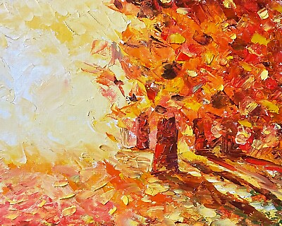 #ad Autumn Colors Oil painting on canvas Original. Paintings on canvas landscape art $140.00