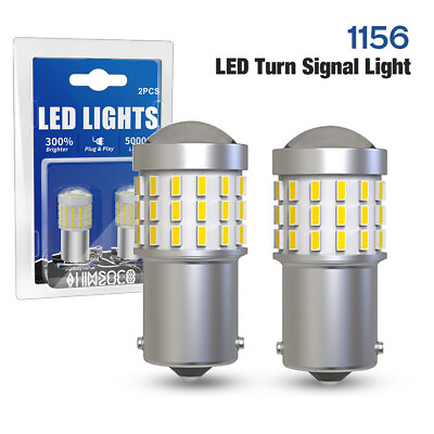 #ad 2x Bright Canbus BA15S 1156 7506 LED Backup Reverse Bulbs 6500K Pure White $16.99