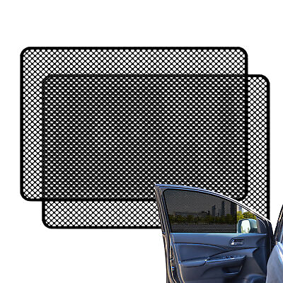 #ad 4x Car Rear Side Window Sun Shade Static Cling Mesh Shield Screen SUV 50X80cm $13.31