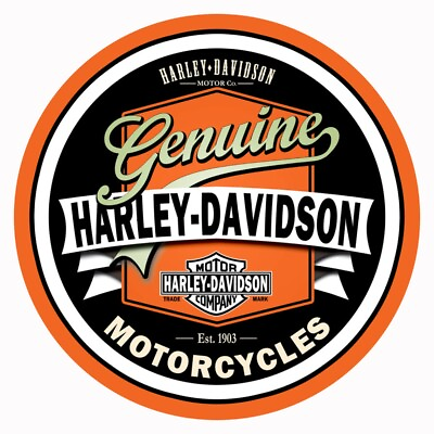 #ad Harley Davidson Vintage Style Decal Sticker 4quot; Diameter 3M Free Shipping $5.95