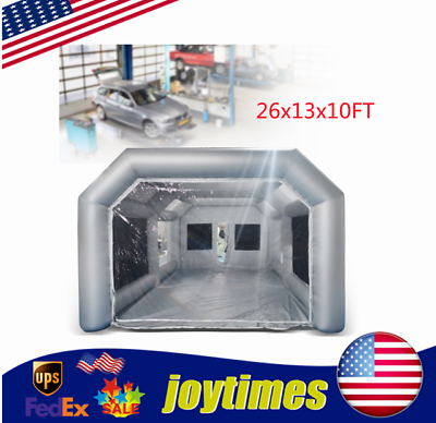 #ad Inflatable Spray Tent Booth Paint Car Paint 26x13x10FT with 2 Filtration System $637.40