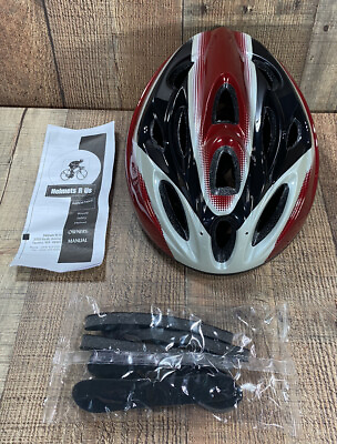 #ad Cycling Helmet Medium 52 58 cm Helmet R Us Model 02 Red Black Silver TF $20.00