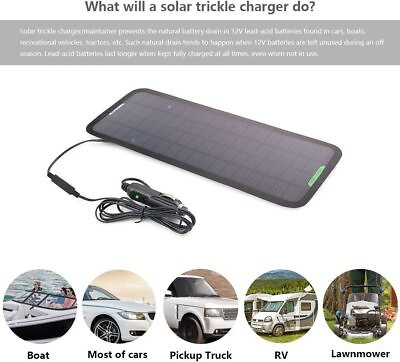 #ad 18V 5W Foldable Solar Panel For Camping Trickle Charger Battery Charger Kit Car $25.99