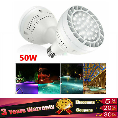 #ad LED Swimming Pool Light Bulb for Pentair Hayward 120V 50W 6000K Daylight White $18.95