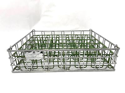 #ad Sani Stack Stainless And Green Coated Wire Dishwasher Drinking Glass Rack $94.99