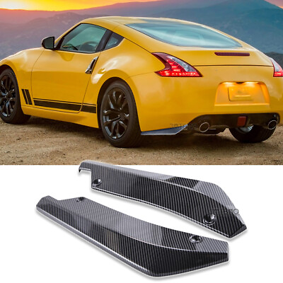 #ad Rear Bumper Lip Diffuser Splitter Canards Spoiler Carbon For Nissan 350Z 370Z $25.09