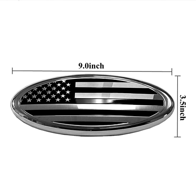 #ad FRONT GRILL Tailgate 9quot; For Ford F150 Flex Accessories US Flag Oval Emblem Badge $12.66