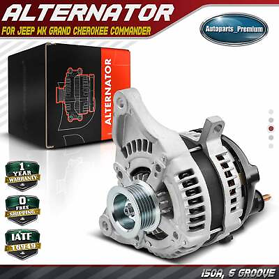 #ad Alternator for Jeep XK Commander WK Grand Cherokee 5.7L 6.1L 07 10 150A 12V CW $149.99