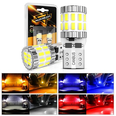 #ad AUXBEAM T10 168 194 2825 LED Car License Light Fog Brake Turn Signal Lamp Bulbs $15.99